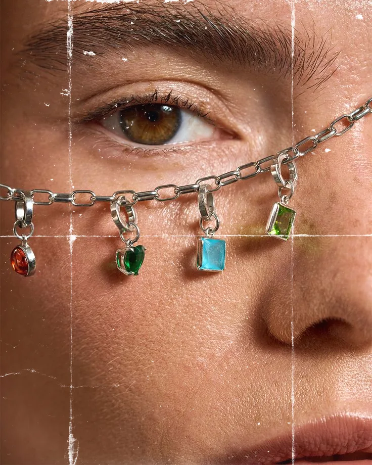 Gemstone jewellery portrait