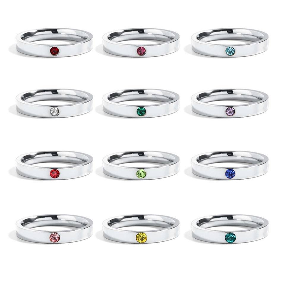 Ruby Gold Stacking Dainty Red Gemstone Band